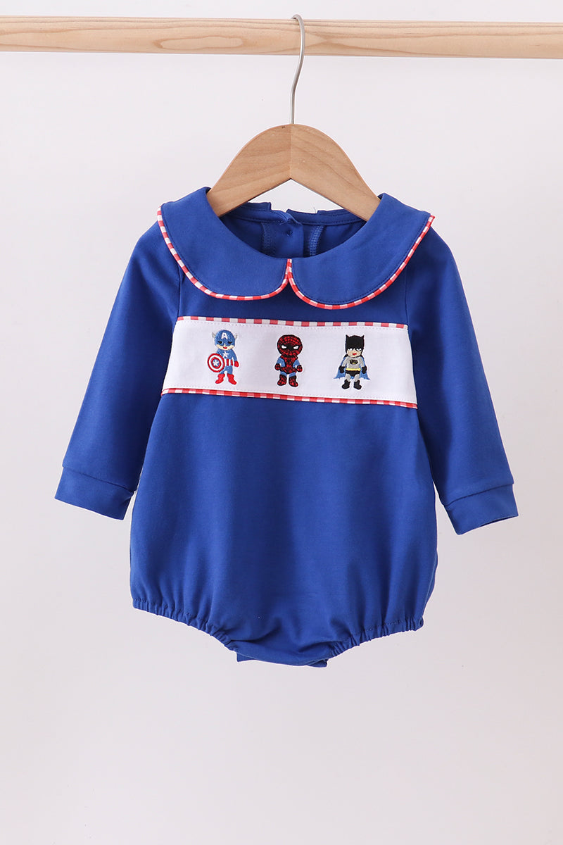 Blue character embroidery bubble unisex