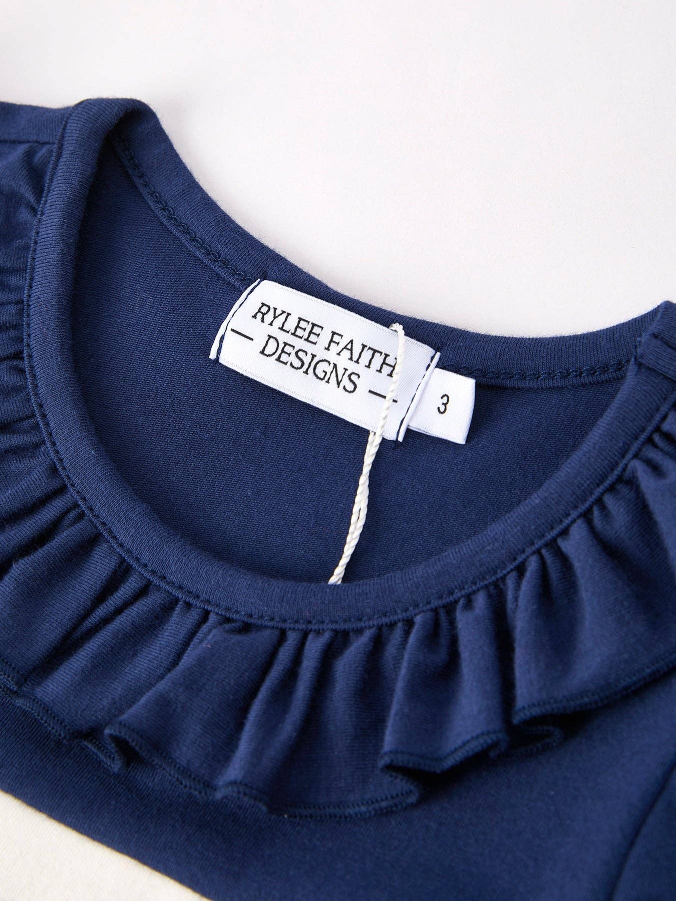 Back To School Navy Bow Apple Applique Girls Dress