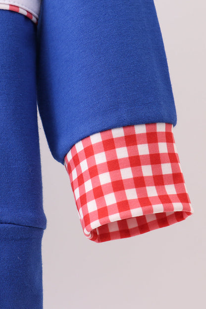 Blue character pull over top