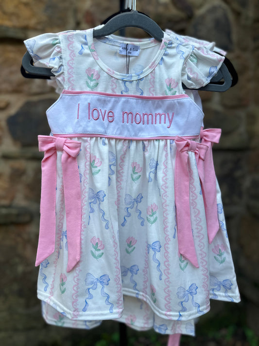 I love mommy bow dress