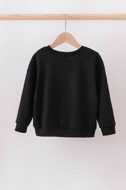 Black reindeer sequin mom&me sweatshirt