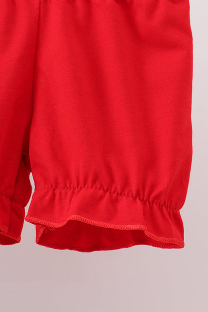 Blue christmas character print bloomer set