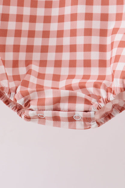 Gingham corduroy bubble