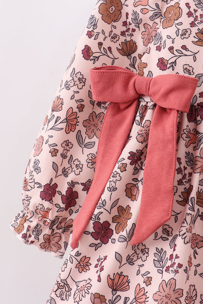Autumn bloom corduroy ruffle pants set