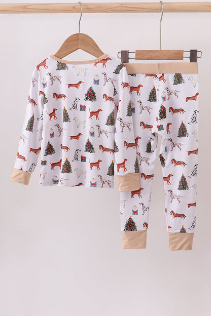 Christmas tree animal bamboo pajamas pants set