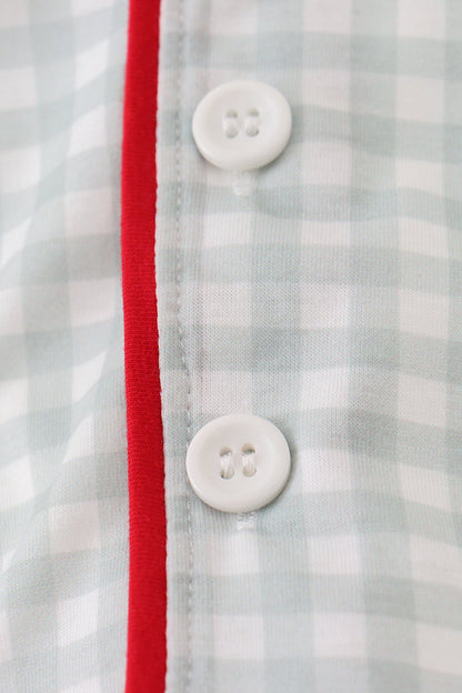 Sage gingham pajama set