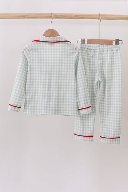 Sage gingham pajama set