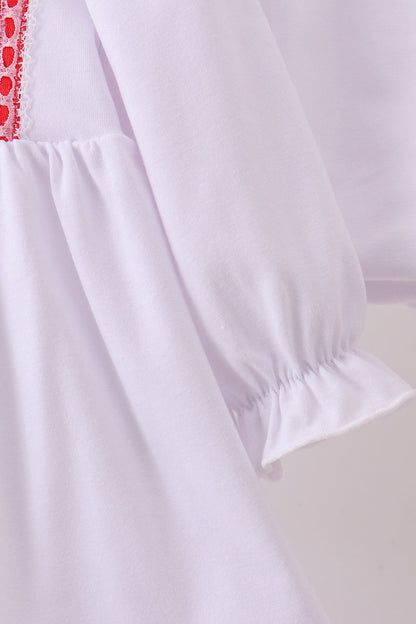 White holly embroidery bloomer set