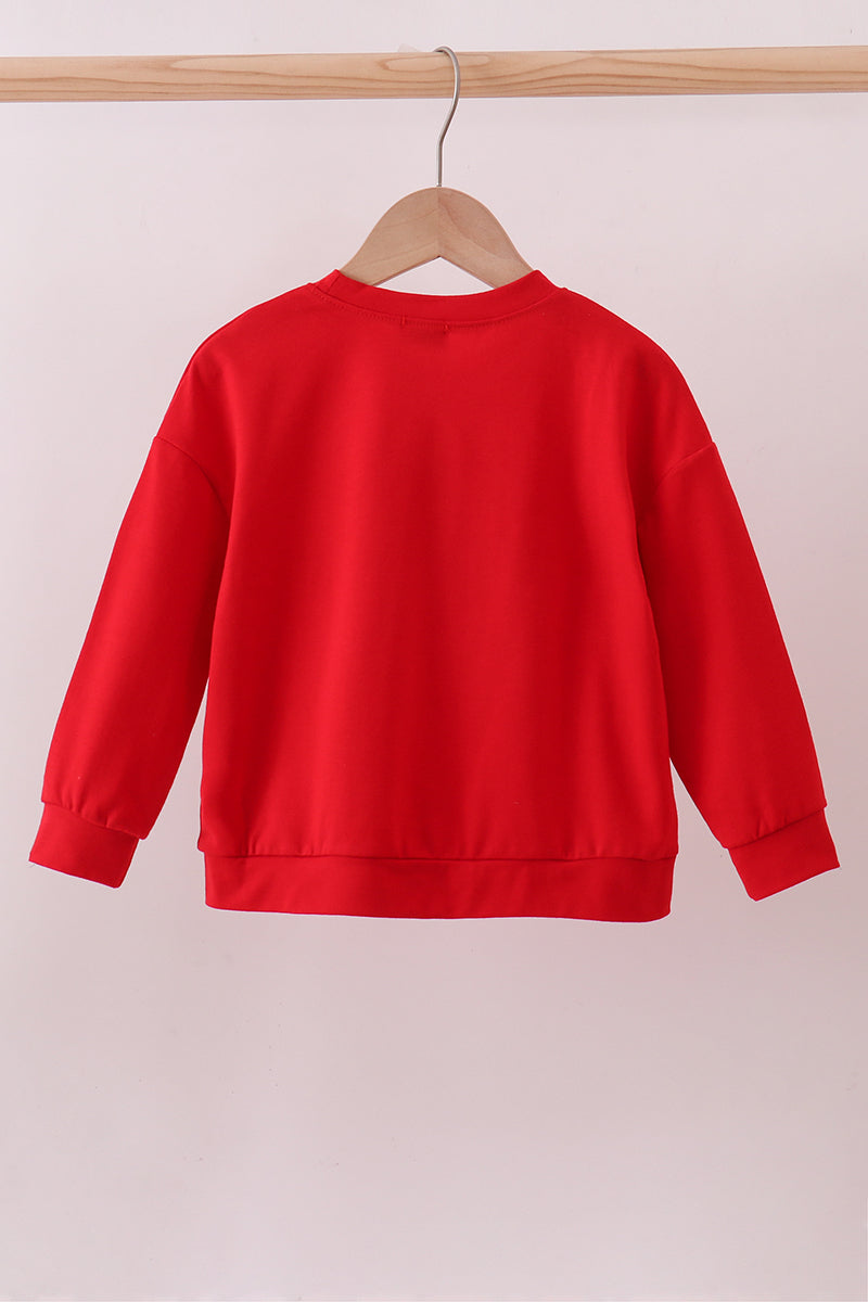 Red bow applique mom&me top