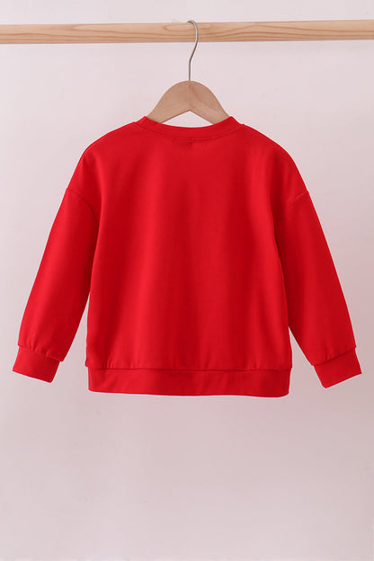 Red bow applique mom&me top